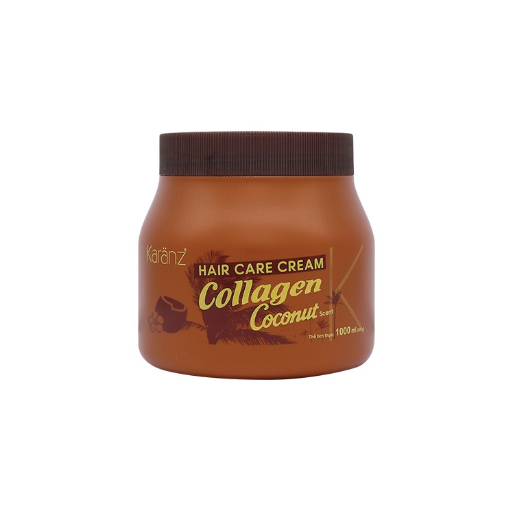 Hấp dầu  mềm mượt, phục hồi khô xơ, hư tổn Collagen Coconut  Karanz 500ml, 1000ml