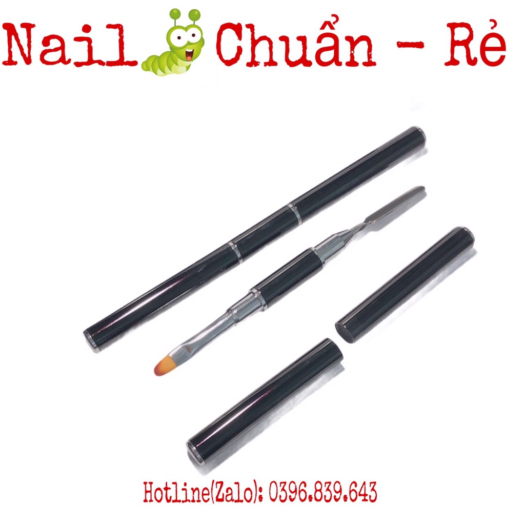 Cọ Đắp Gel Hai Đầu - Cọ Đắp Gel Gôm Có NẮp Đậy - CỌ cao cấp