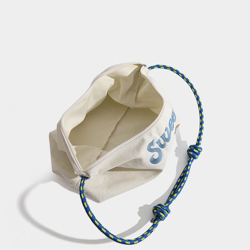 Túi Tote Vải Canvas Thêu Họa Tiết Xinh Xắn Thời Trang