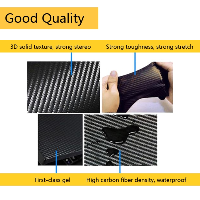 Đề Can Dán Trang Trí Xe Hơi Kia Sportage R Họa Tiết Sợi Carbon Màu Đen