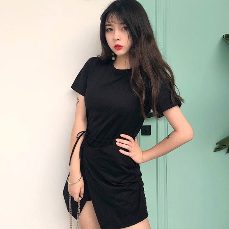 Váy nữ dây rút eo thời trang Hàn Quốc