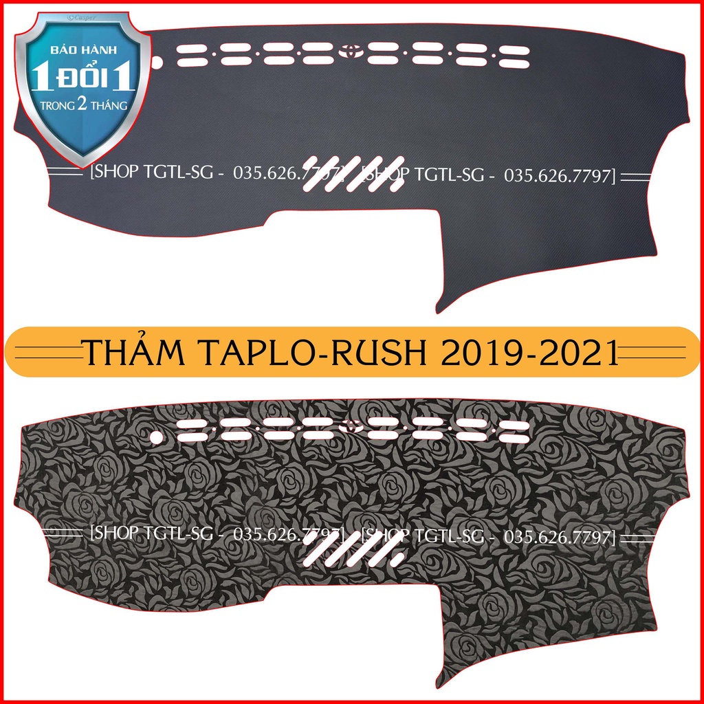 [Rush 2018] Thảm bảo vệ Taplo oto loại da vân gỗ,da cacbon,da nỉ đen và nhung lông cừu dày 3 lớp