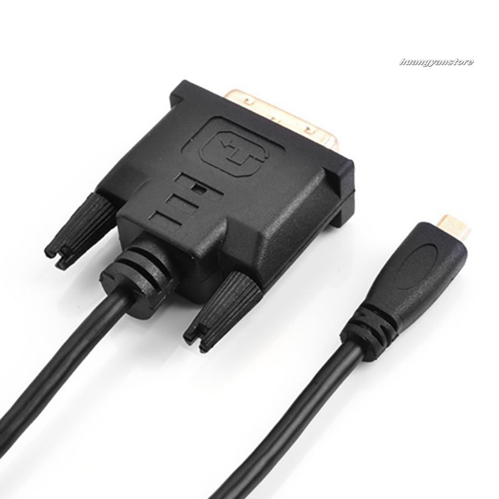 Dây Cáp Chuyển Đổi Micro Hdmi Sang Dvi 24 + 1pin Mạ Vàng 0.3 / 1 / 1.8m Cho Hdtv