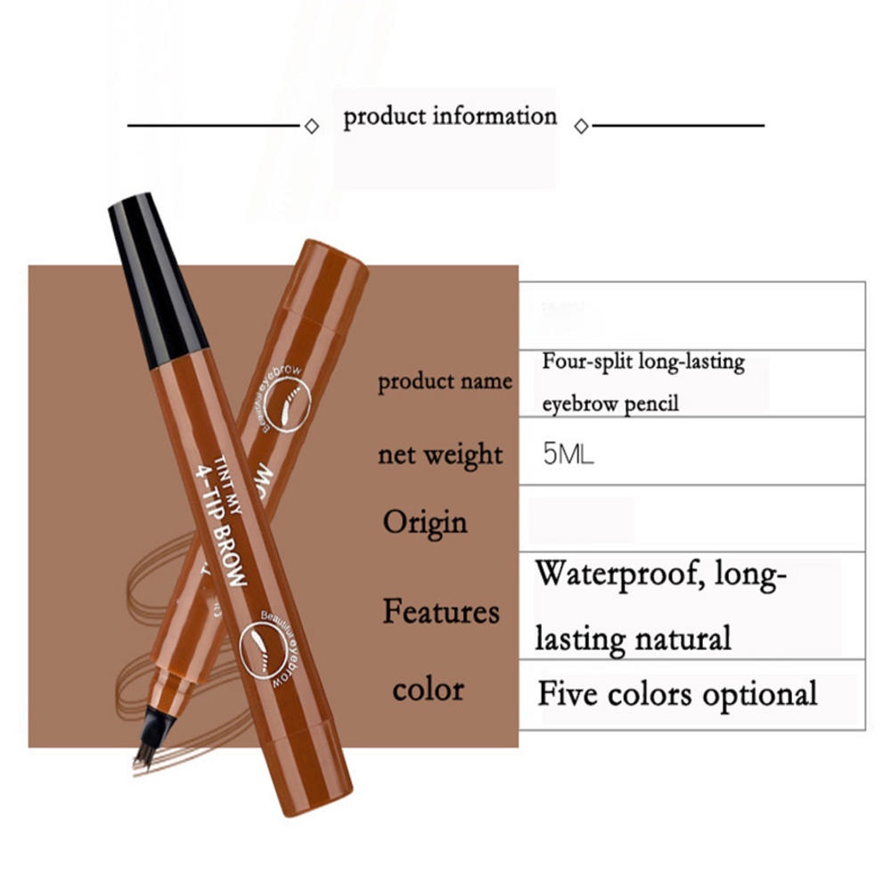 Bút Kẻ Lông Mày Dạng Lỏng Hai Đầu Không Nhòe Lâu Trôi