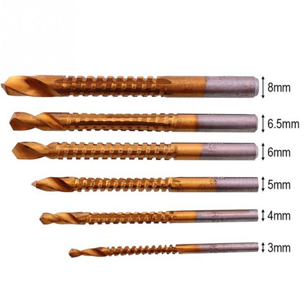 Mũi Khoan HSS Bằng Thép Phủ Titan Kích Thước 3 / 4 / 5 / 6 / 6.5 / 8mm