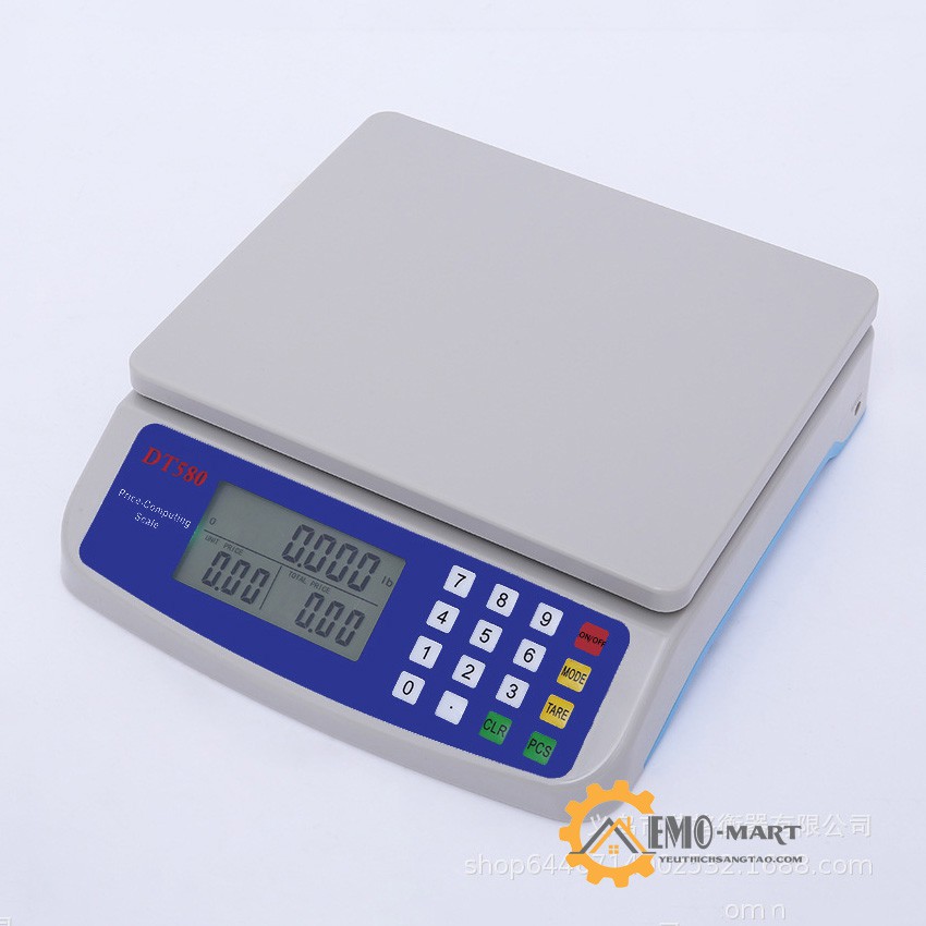 ⚡️𝗕𝗛 𝟭𝟮 𝗧𝗛𝗔́𝗡𝗚⚡️ Cân điện tử để bàn tính tiền DT580 ⚡️ Tải trọng 30kg - Sai số 1g - Màn LCD sắc nét - Vỏ ABS chống bụi
