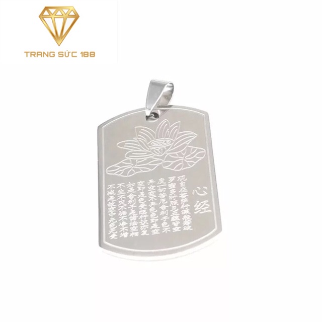 Dây chuyền titan chú đại bi bông sen