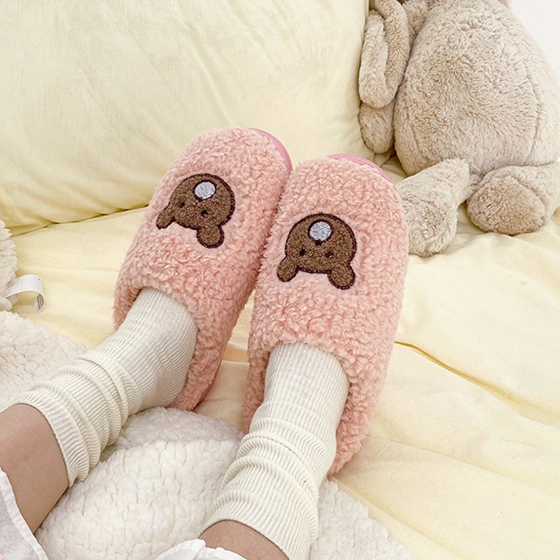 Dép Lông Đi Trong Nhà 𝐃𝐀𝐈𝐐𝐔𝐀𝐍𝐆𝐆𝐑𝐎𝐔𝐏 Dép bông đi trong nhà đế chống nước họa tiết gấu hàng Quảng Châu - #depbong