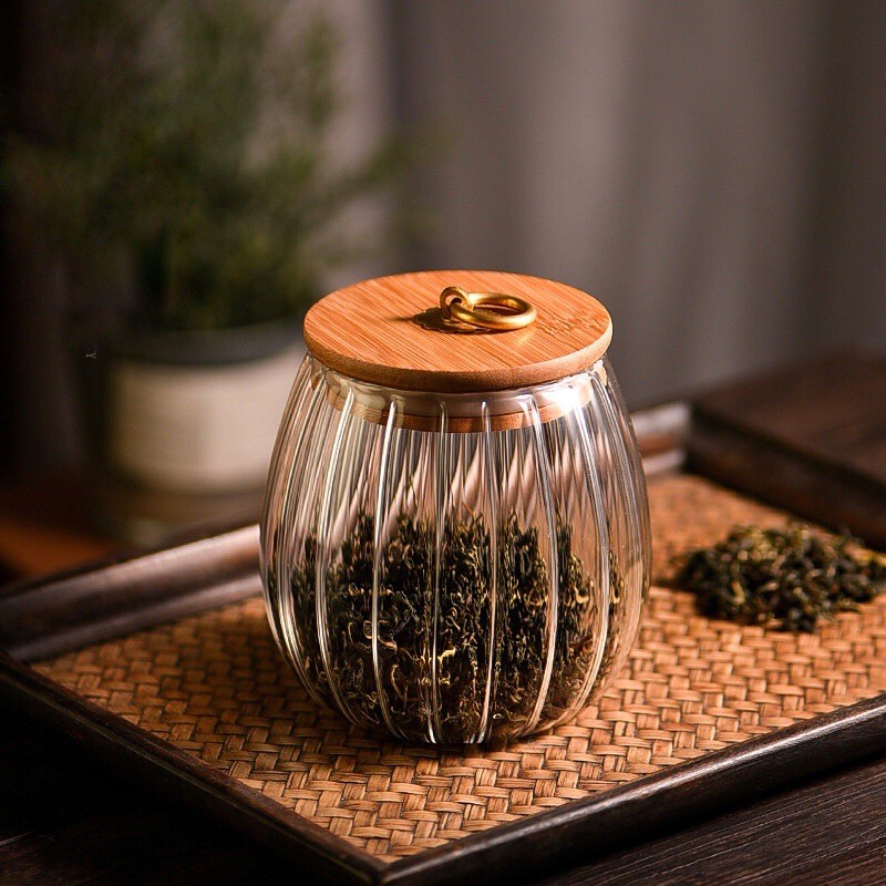 Hũ thuỷ tinh nắp gỗ 800ml