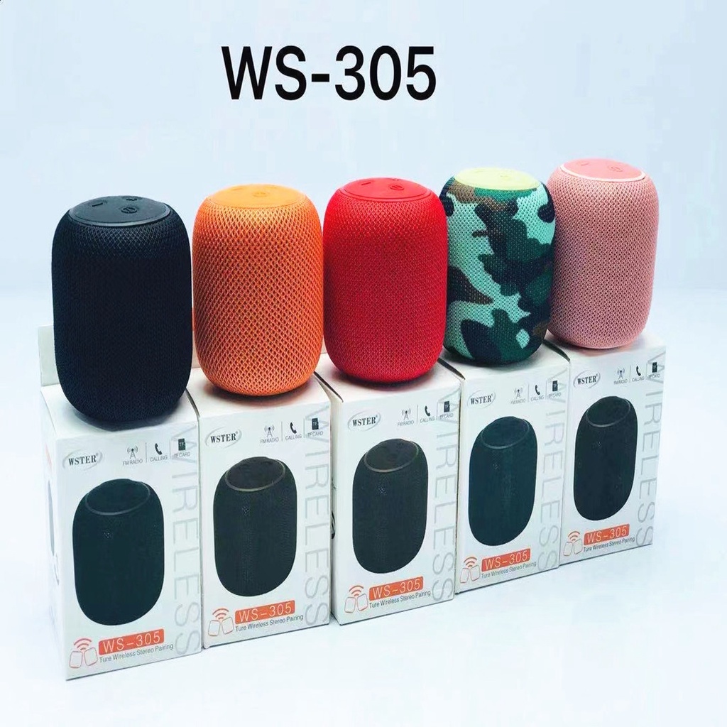 Loa Bluetooth mini Wster WS 305 Cao Cấp, Loa cầm tay bass mạnh cho laptop pc BH 12 Tháng