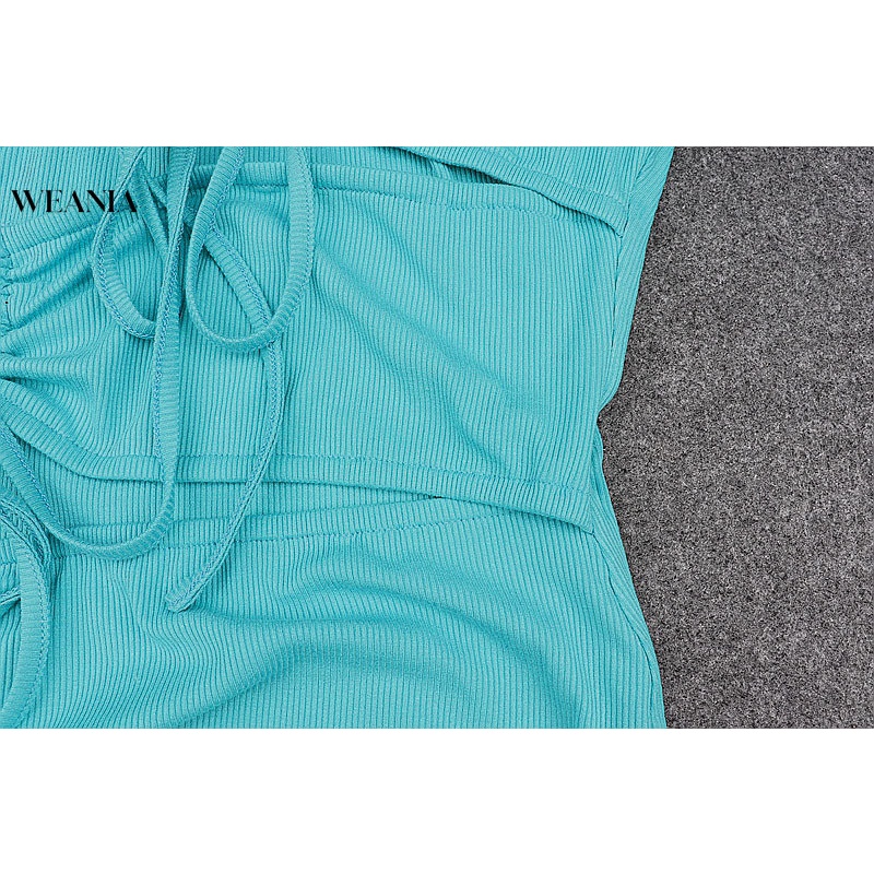 Đầm Trễ Vai Phối Dây Rút Xếp Ly Thời Trang Quyến Rũ Cho Nữ