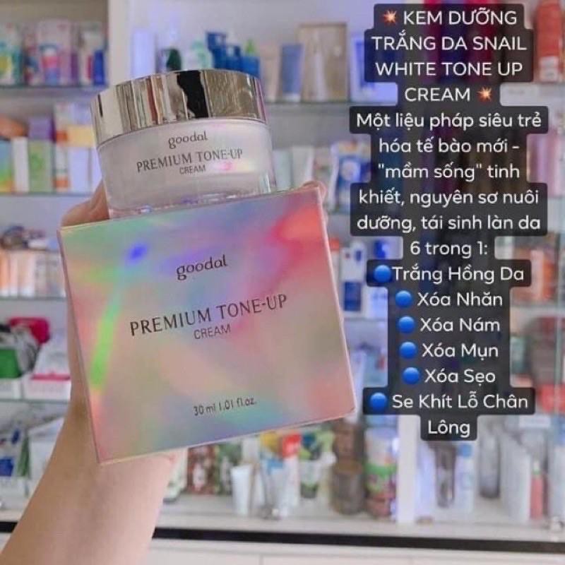 Kem ốc sên hàn quốc[Trắng da 100%-Hàng Auth] kem ốc sên goodal premium snail tone up cream hàn quốc korea