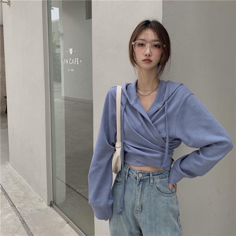 COZOK Áo Hoodie tay dài form rộng kiểu Hàn Quốc hợp thời trang