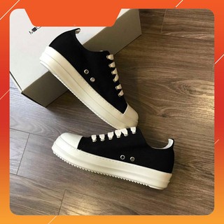 Sale Sốc  GIÀY Sneakers Rick owen Đen Thấp Cổ  giày thể thao sneaker nam nữ