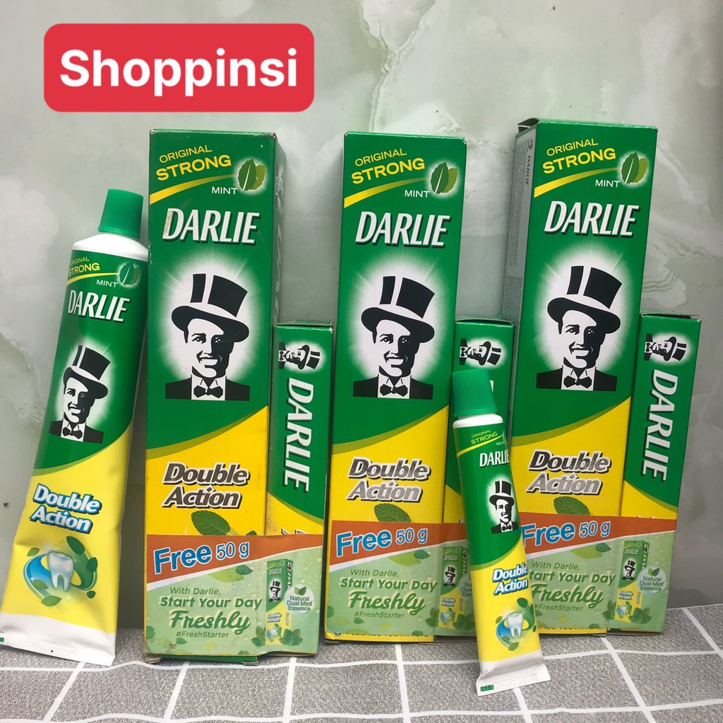 Kem đánh răng ông già Darlie Double Action 225g (tặng kèm hộp 50g)