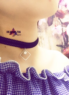 Vòng cổ choker sợi bảng lớn
