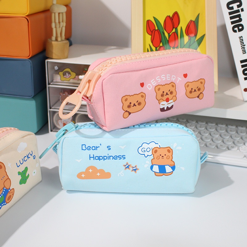 Hộp Đựng Bút Loại Khóa Kéo To Tiện Dụng Cho Bé Kích Thước 20 x 9,5 x 7cm