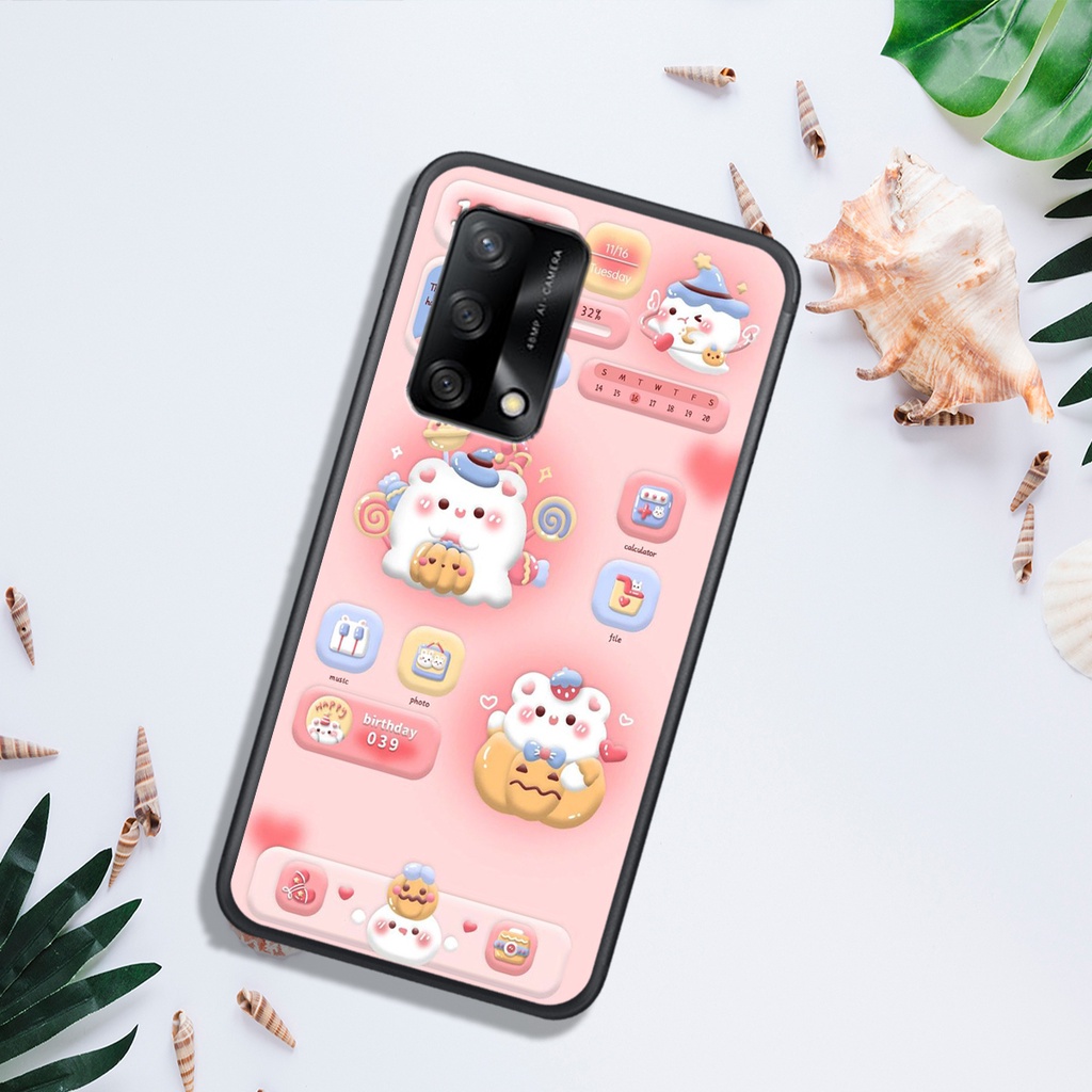 ỐP LƯNG OPPO A74 4G - A74 5G - A95 4G - A95 5G - A94, IN HÌNH GẤU NÂU CHOCOLATE ĐÁNG YÊU.