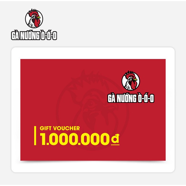 Hồ Chí Minh [Evoucher] Phiếu quà tặng trị giá 1.000.000 VNĐ áp dụng nhà hàng Gà Nướng Ò Ó O