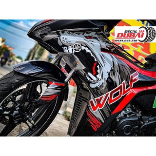 Tem Trùm Exciter 155 Wolf Đỏ Đen Cực Ngầu