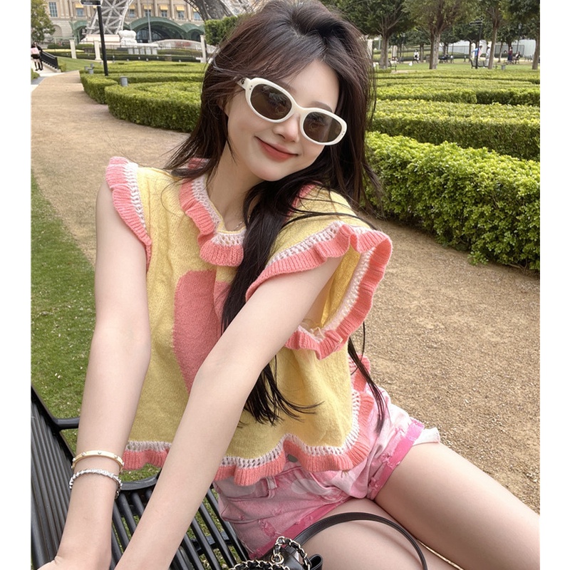 Áo Dệt Kim Không Tay Thời Trang Mùa Hè Dễ Phối Đồ Dành Cho Nữ