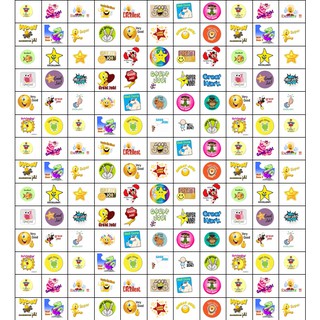 Sticker khen thưởng 7k/ tờ A4 - 198 stickers sp2