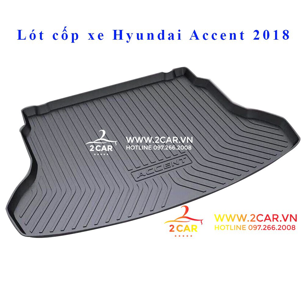 [Mã LIFEAU5SALE giảm 20k đơn 50k] Lót cốp xe Hyundai Accent 2018 - 2021 nhựa dẻo cao cấp