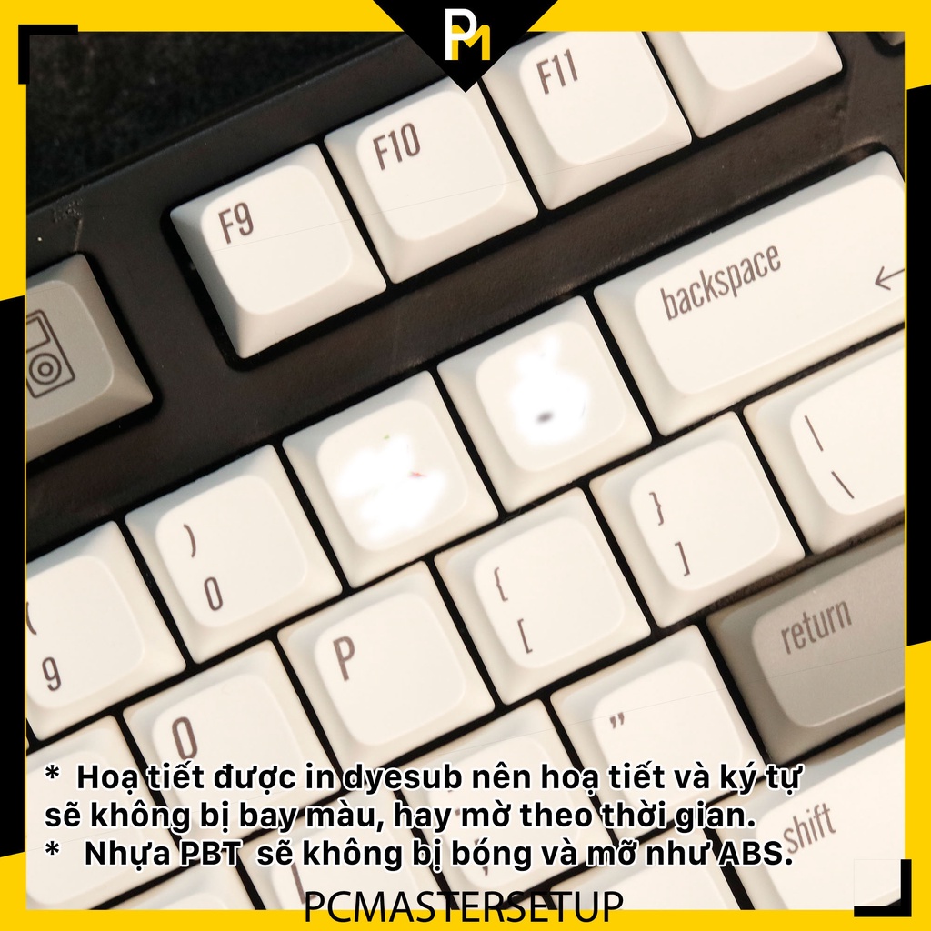Keycap pbt Mac Retro nút cho bàn phím cơ fullbox của Pcmaster