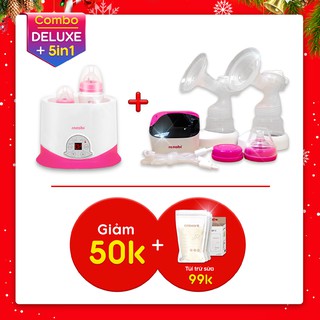 Máy hút sữa Rozabi Deluxe tặng máy hâm sữa + túi trữ sữa + lót thấm sữa