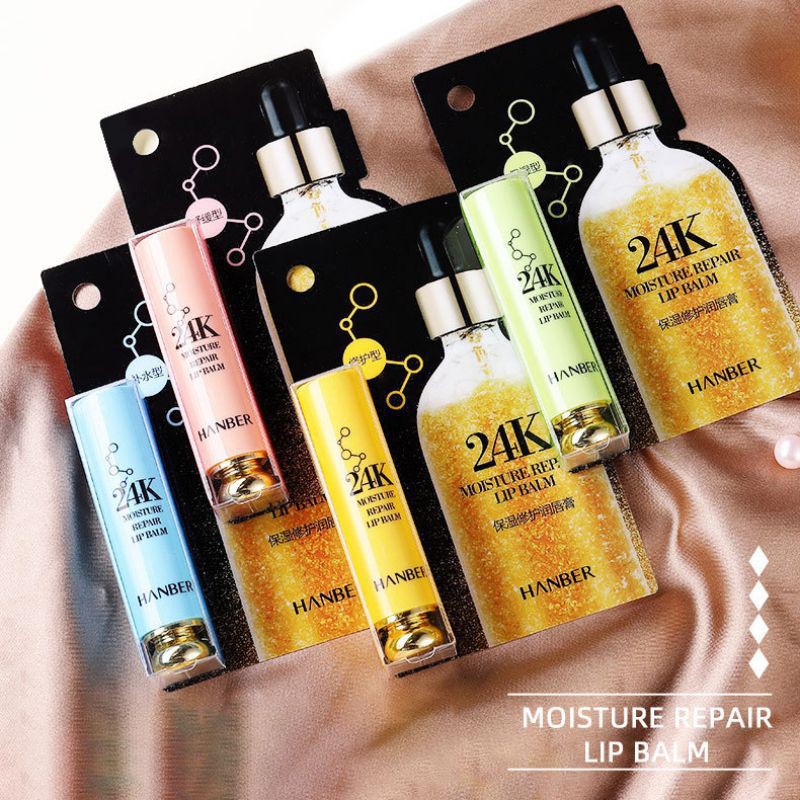 (hàng Mới Về) Son Dưỡng Môi Công Thức Hàn Quốc Belle 24 K Giữ Ẩm