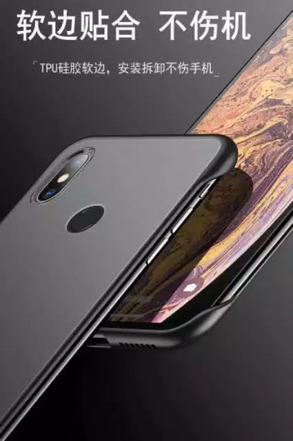 Ốp điện thoại cứng trong suốt mặt nhám không viền dọc kèm dây móc xỏ ngón cho Xiaomi REDMI NOTE 5 NOTE 5 PRO NOTE 3/3 PRO