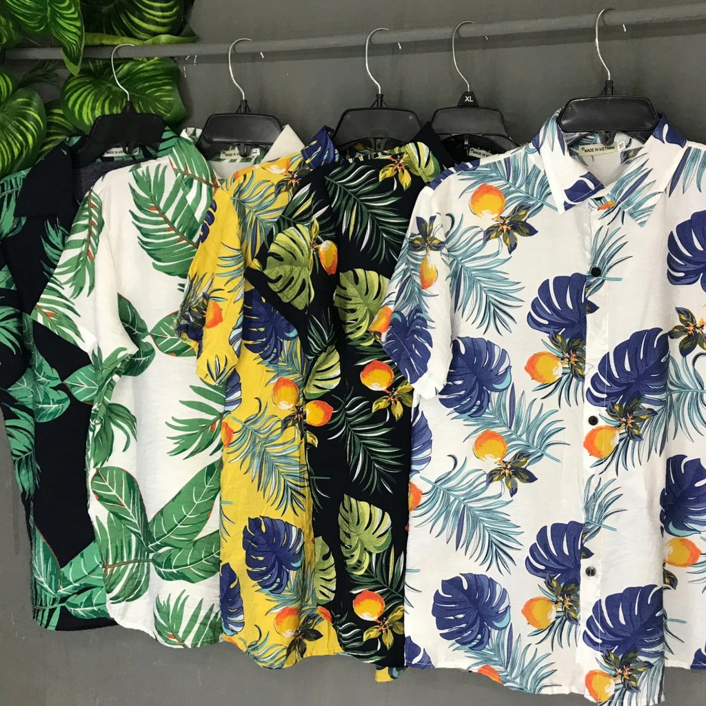 [Mã FAMAYMA2 giảm 10K đơn 50K] [Mẫu mới 2021] Áo sơ mi hoa lá cây áo đi biển phong cách Thái Lan | BigBuy360 - bigbuy360.vn