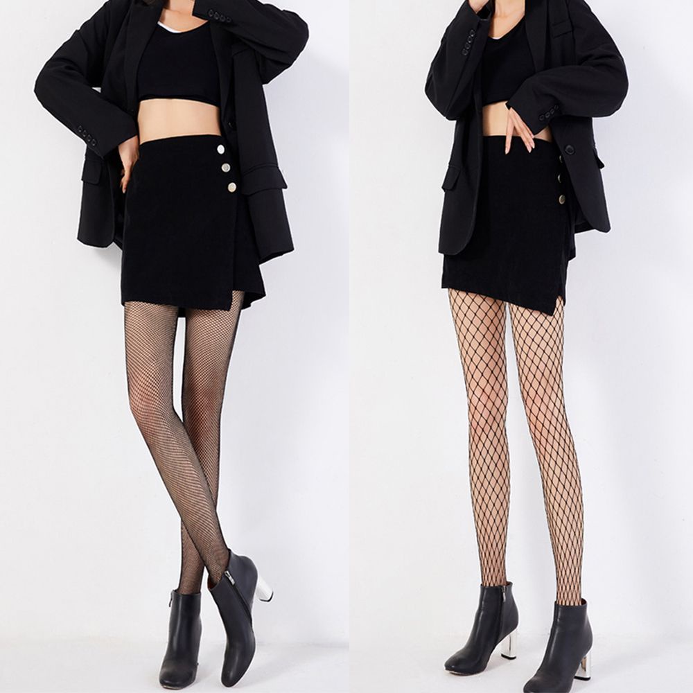 Quần tất lưới nylon rỗng màu đen gợi cảm thời trang cho nữ