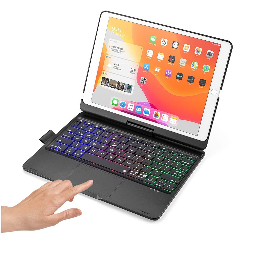 Bàn phím iPad 10.2 10.5 inch Touchpad (Chuột) như Laptop 2in1, Tích hợp Case ốp lưng Xoay và gập 360độ. BH 1 năm