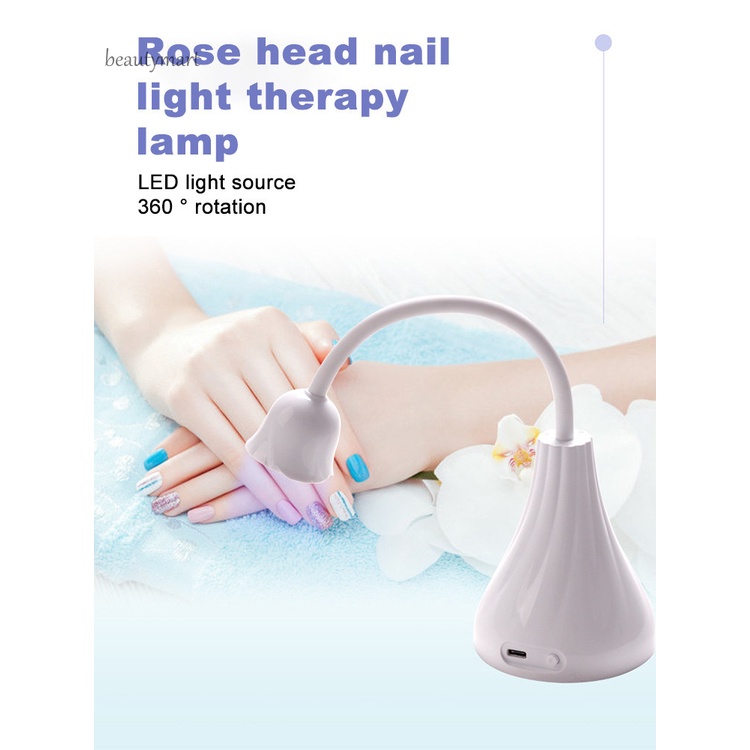 [Hàng mới về] Đèn có 6 hạt hình hoa sen dùng để hong khô keo / sơn móng tay nghệ thuật không gây đau đớn cho nữ