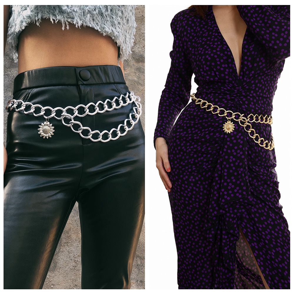Thắt Lưng Dây Xích Hợp Kim Nhiều Lớp Phong Cách Bohemian