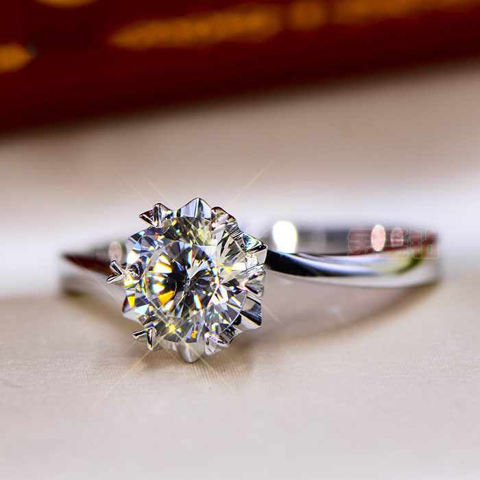 Nhẫn bạc 925 phụ nữ kim cương zircon moissanite bông tuyết xoắn cánh tay đồ trang sức thời trang