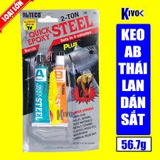 Tuýp keo dán AB Thái Lan 56.7 grams (Khi trộn 2 thành phần ra màu đen)