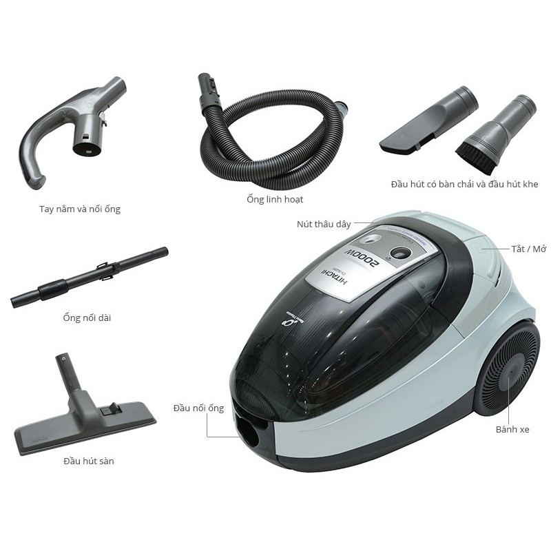 Máy hút bụi Hitachi CV-SU20V | BigBuy360 - bigbuy360.vn