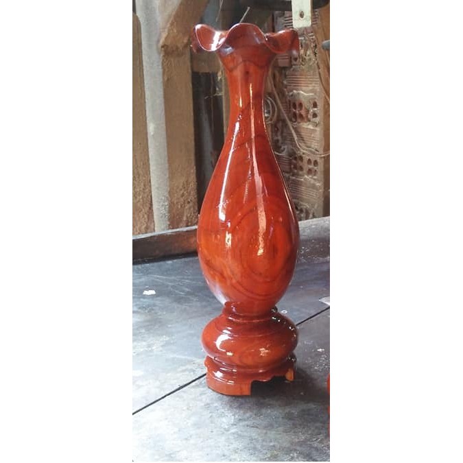 một cái lục bình gỗ tràm cao 50cm x 14cm