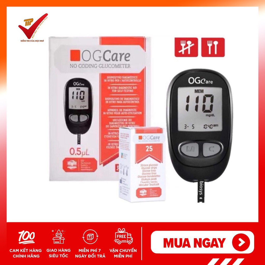 Máy đo đường huyết OG Care (nhập Ý)