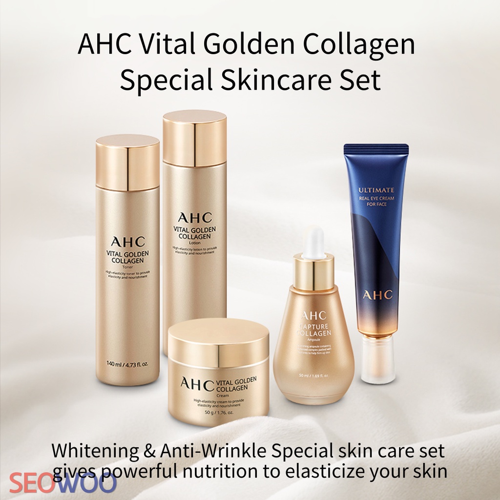 Bộ 5 Sản Phẩm Chăm Sóc Da Items / Ahc Vital Collagen Vàng Đặc Biệt