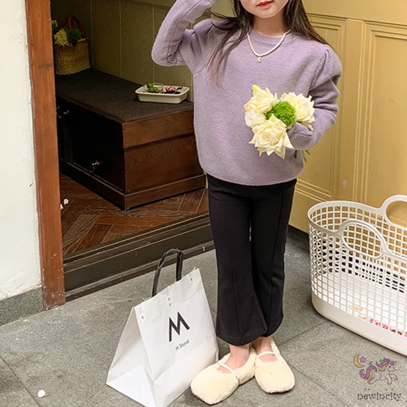 Quần Ống Loe Màu Sắc Thanh Lịch Cho Bé Gái