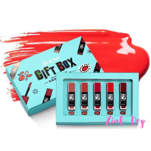 Shop Xinh SÉT 5 CÂY SON TINT CAO CẤP GECOMO ENJOY VELVET Từ Kho