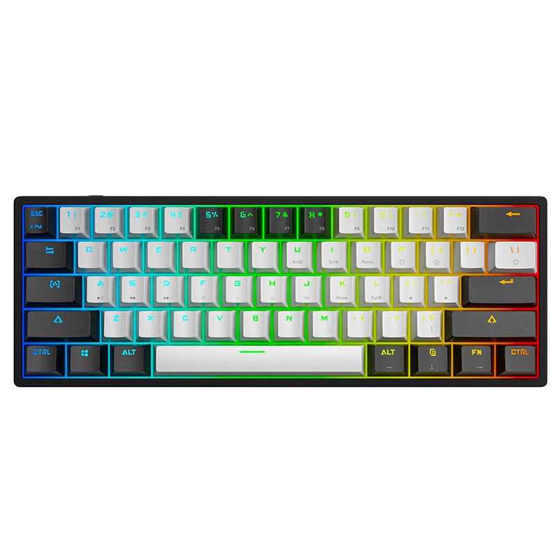 Bàn phím cơ gaming LEAVEN K620 - Led RainBow - Hotswap Layout 61 Nhỏ gọn thông dụng