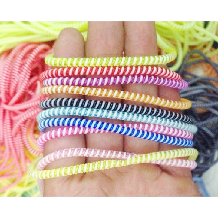 Dây Cuốn Điện Thoại, Dây Cable Chống Đứt Cho Dây Sạc Điện Thoại - Tai nghe - Màu Mix