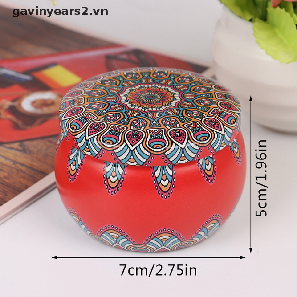[Hàng mới về] Hộp thiếc đựng nến thơm tự nhiên dùng trang trí nhà cửa
