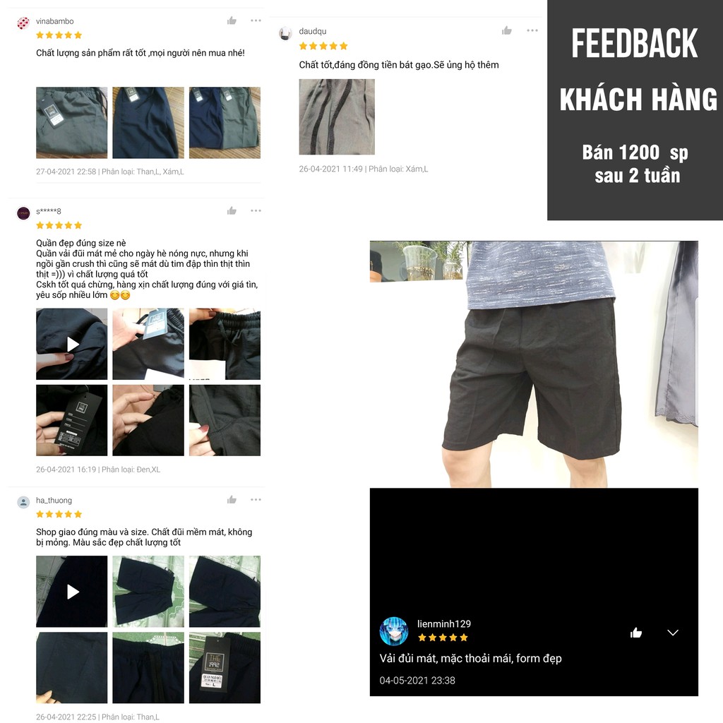 Quần đùi nam THE 1992 vải đũi Quần short nam LINEN | BigBuy360 - bigbuy360.vn