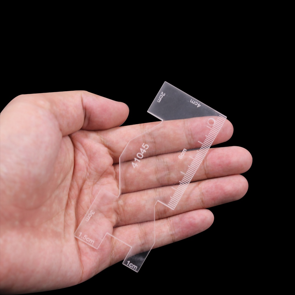 Thước Đo May Vá Bằng Acrylic Chất Lượng Cao 10*4cm
