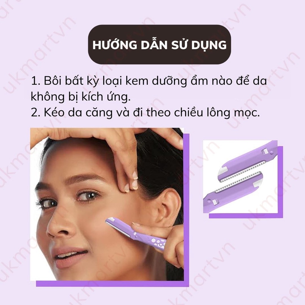 Dạo Cạo Lông Mày KAI Can Lưỡi Đơn Thân Nhựa Cao Cấp Nhật Bản